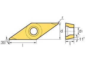 Пластина Korloy VPET 080202MFR-KF PC8110