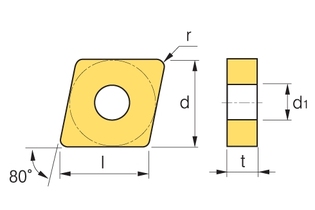 Пластина Korloy CNMG 120408-B25 PC5400