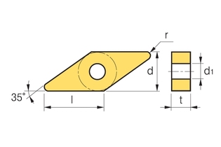 Пластина Korloy VNMG 160408-VB CC1500