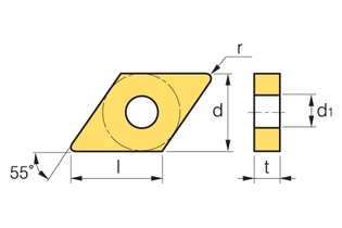 Пластина Korloy DNMG 150604-MP NC5330