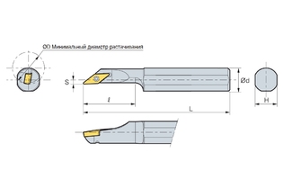 Державка Korloy S16Q-SVJCR/L-08
