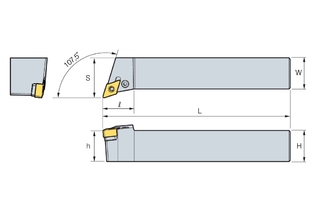 Державка Korloy PDQNR/L2525-M11-5N