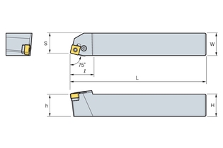 Державка Korloy PSBNR/L2525-M09-4N
