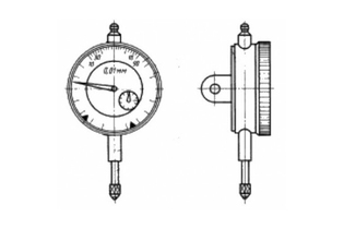 Индикатор кл.0, кл.1 ГОСТ 577-68 часового типа ИЧ 0-1 0.01 с ушком