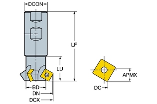 RA215.64-36M32-6012 Фреза для обработки фасок U-Max® (sandvik)