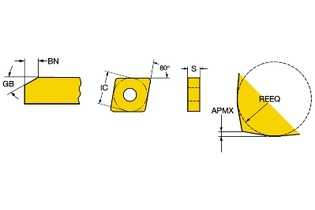 CNGX1204L025-18AXA 7025 Режущая пластина T-Max® P для точения (sandvik)