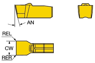 N151.3-A142-30-4G 1125 Режущая пластина T-Max® Q-Cut для обработки канавок (sandvik)