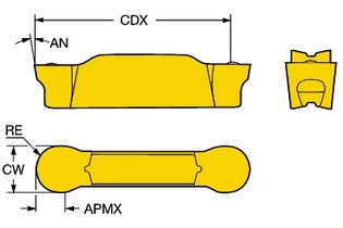 N123J2-0635-RO 1125 Режущая пластина CoroCut® 1-2 для профильной обработки (sandvik)