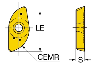 RA216-10 02 E-M 1025 Режущая пластина со сферическим концом CoroMill® 216 (sandvik)