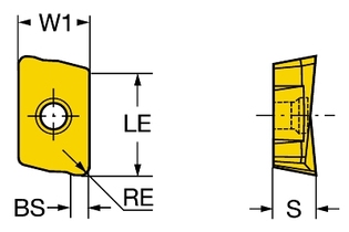 R390-18 06 31H-PL 1025 Режущая пластина для фрезы CoroMill® 390 (sandvik)