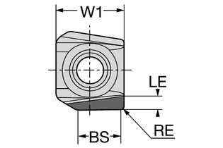 R590-1105H-RS2-NW CD10 Режущая пластина для фрезы CoroMill® Century (sandvik)