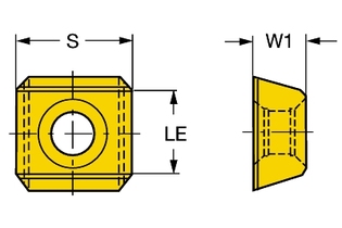 SDKX 15 06 08 H13A Режущая пластина для растачивания блока цилиндров Auto Cylinder (sandvik)