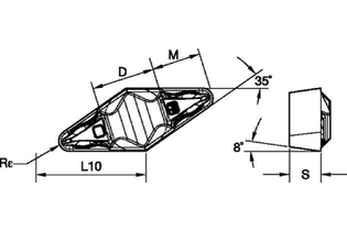 Режущие пластины VCGR-FP • VPGR-FP KCM25 5327938 VCGR160404FP VPGR331FP