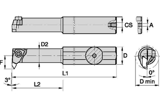 A-NE -1 Расточная оправка для нарезания резьбы TOP NOTCH 1094828 A10NER1 A10NER1