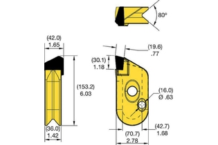 Wall Cutter Single Cut Splitter • KFWC4270153RNSS 5379521 KFW42R KFW42R kennametal