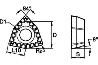 Drill Fix™ DFT™ • DS Inserts 6025823 DFT05T308DS DFT05T308DS kennametal
