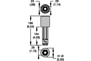 Двойной квадрат 1-1/8 и переходной патрон с шестигранником 7/8 1117179 5450 1 SHORT CHUCK ADAPTER 5450 1 SHORT CHUCK ADAPTER kennametal