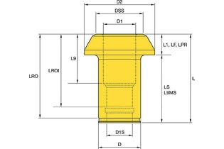 43mm Series 2507376 U170K35R IH SLEEVE U170K35R IH SLEEVE kennametal
