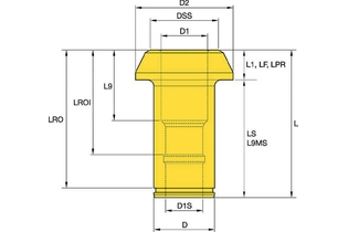 43mm Series 6467673 U170 K35T QP HF BUSHING U170 K35T QP HF BUSHING kennametal