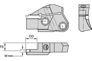 Пластины A4M-S-B для обработки наружных торцевых канавок (несъемные пластины для обработки торцевых канавок малого диаметра), метрическая система 2398774 A4M50L0314B290999 A4M50L0314B290999 k