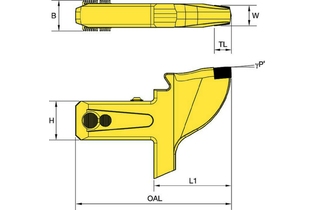 Хвостовик 50 мм (1.20 x 1.97) 4159892 KR230 KR230 kennametal
