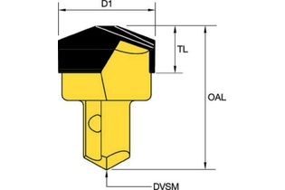 Диаметр бура 25 мм (1) • Хвостовик показан на рис. 8 1084689 KW8 1 RR KW8 1 RR kennametal