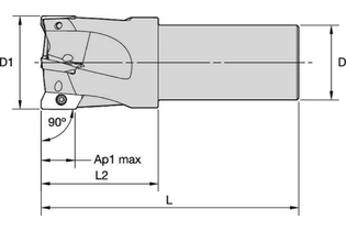 Mill 1-14™ End Mills • Cylindrical Shank • Метрическая система 2968368 32A03R050A32SED14-200 M1D032ME1403C032L050-200 kennametal