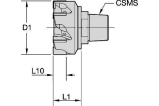 PCD Modular Reamer • R420 • Internal Coolant • Taper Shank • Inch 6761017 R420M08752H6SF R420M08752H6SF kennametal