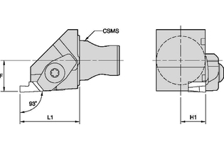 NS 93° • KM20/KM25 Mini Cutting Units 3483027 KM20NSL330 KM20NSL330 kennametal