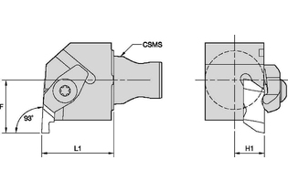 NE 93° • KM20/KM25 Mini Cutting Units 2399495 KM25NEL330 KM25NEL330 kennametal
