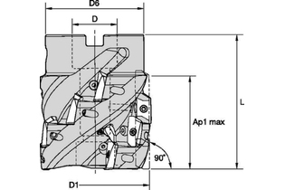 Mill 1-14™ Helical Shell Mills • Slot and Profile • Метрическая система 3743042 M1H63T3R75A27S90ED14C12 M1H63T3R75A27S90ED14C12 kennametal