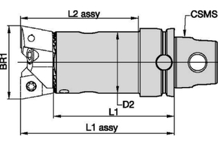 eBore™ • Двузубая фреза для растачивания • KM™ 6655247 KM32TC036 KM32TC036 kennametal
